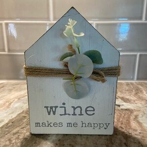 Decorative Tabletop Sign with Greenery Accent